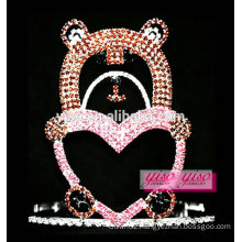 lovely colored bear sweetheart crystal wholesale tiara